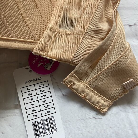 **Freya** Cameo Multiway Convertible Plunge Strapless Underwire Bra 34H NWT - Picture 7 of 8